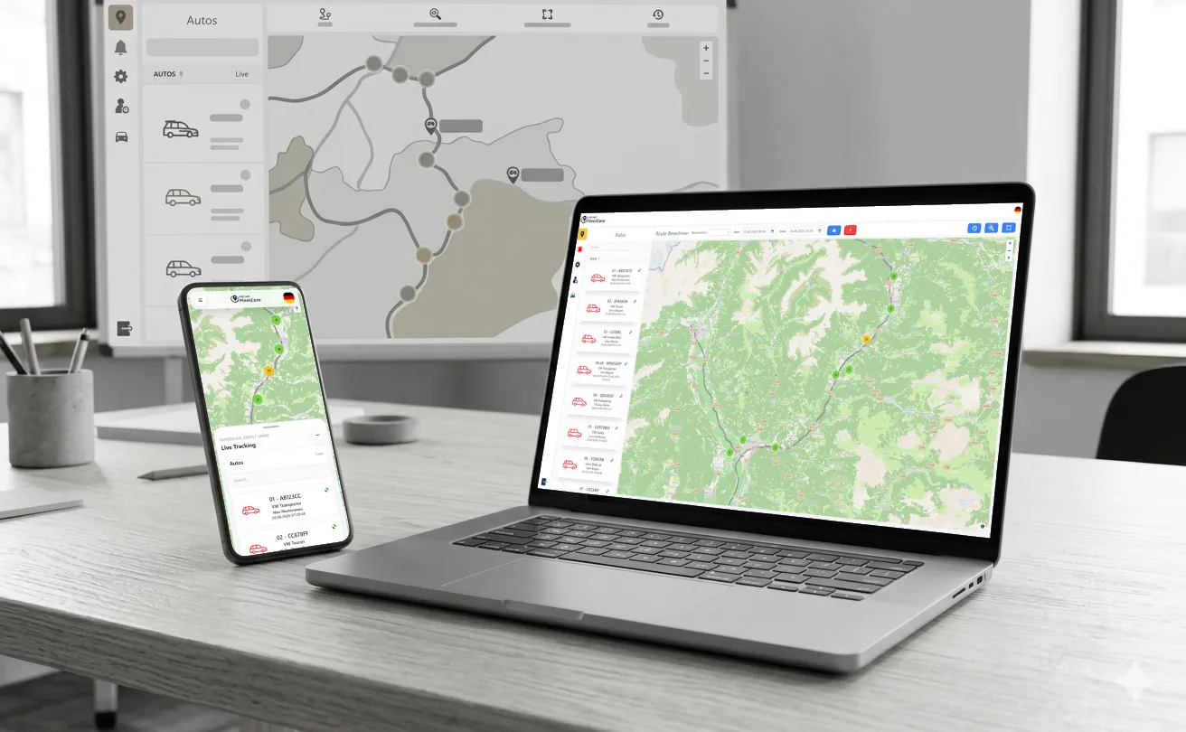 <h3><strong>Echtzeit-Ortung</strong></h3><p><br></p><p>Mit dem GPS-Tracking-System von <strong>Obrist GmbH</strong> behalten Unternehmen jederzeit den Überblick über ihre Fahrzeuge, Maschinen und mobilen Anlagen. Die Lösung kombiniert moderne GPS-Hardware mit einer leistungsstarken Webplattform und einer mobilen App, sodass Standorte, Fahrten und wichtige Fahrzeugdaten jederzeit verfügbar sind – im Büro oder unterwegs.</p>